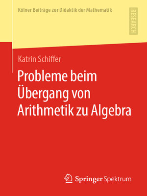 cover image of Probleme beim Übergang von Arithmetik zu Algebra